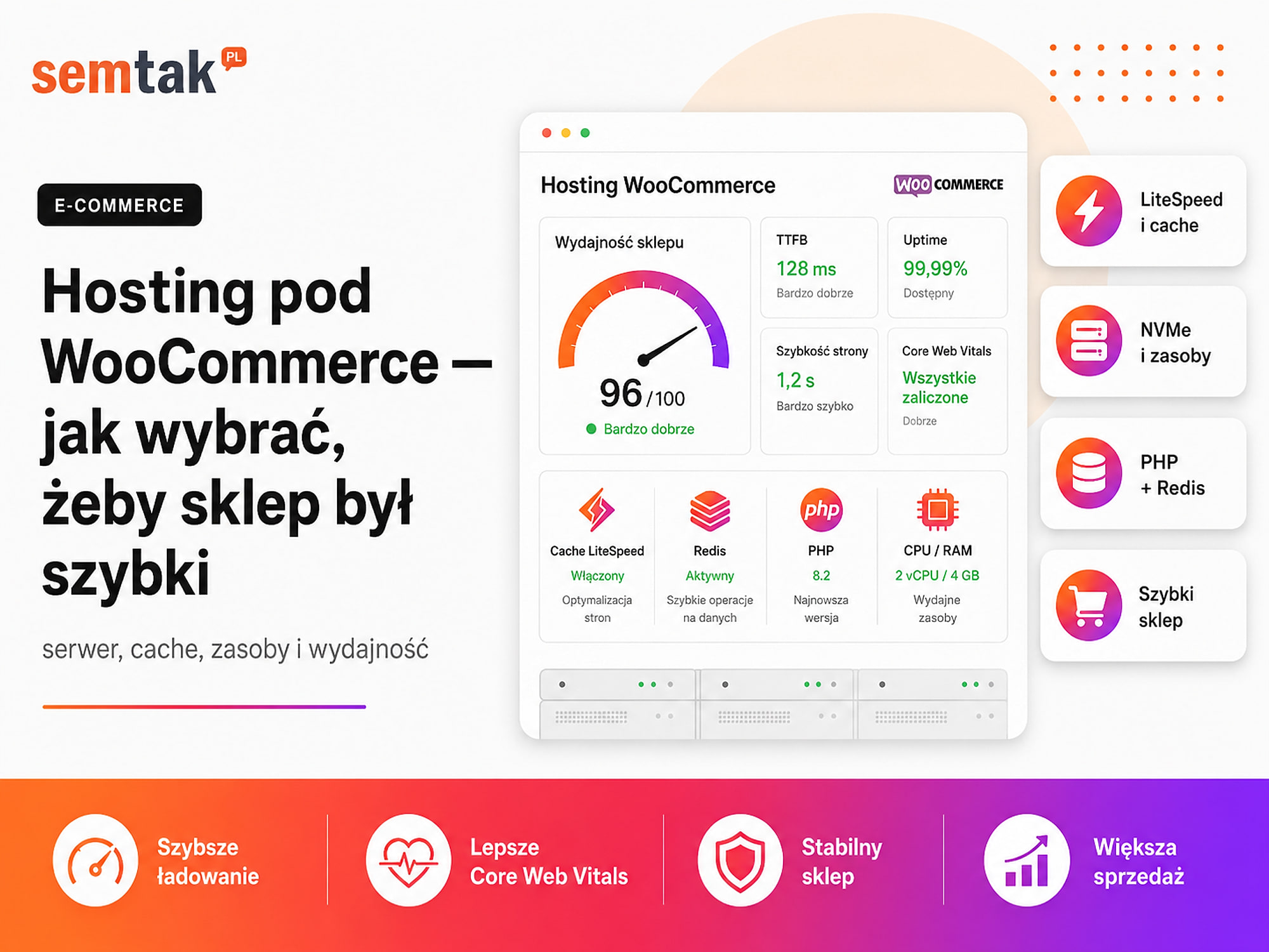 Hosting pod WooCommerce — jak wybrać, żeby sklep był szybki