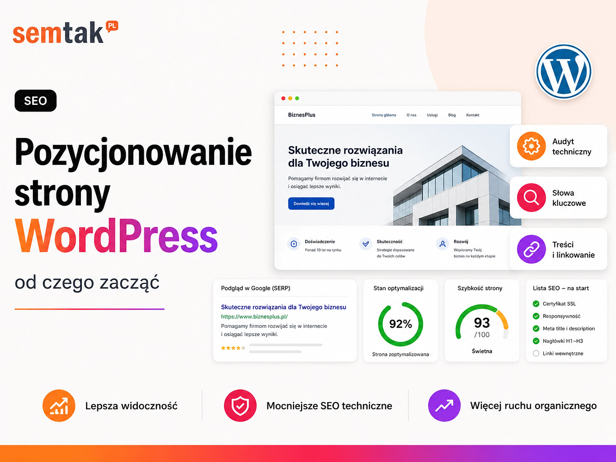 Pozycjonowanie strony WordPress — od czego zacząć