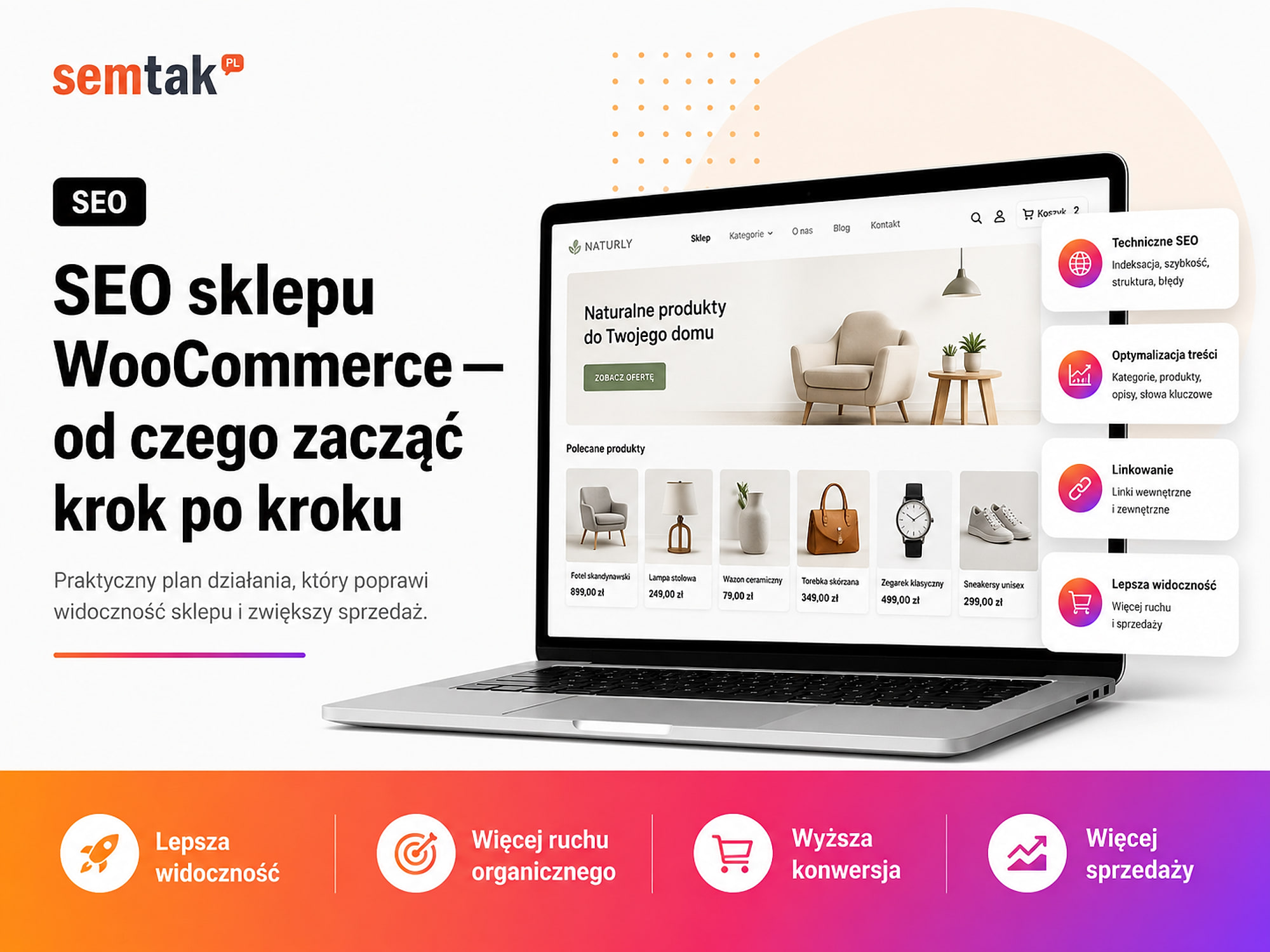SEO sklepu WooCommerce — od czego zacząć krok po kroku