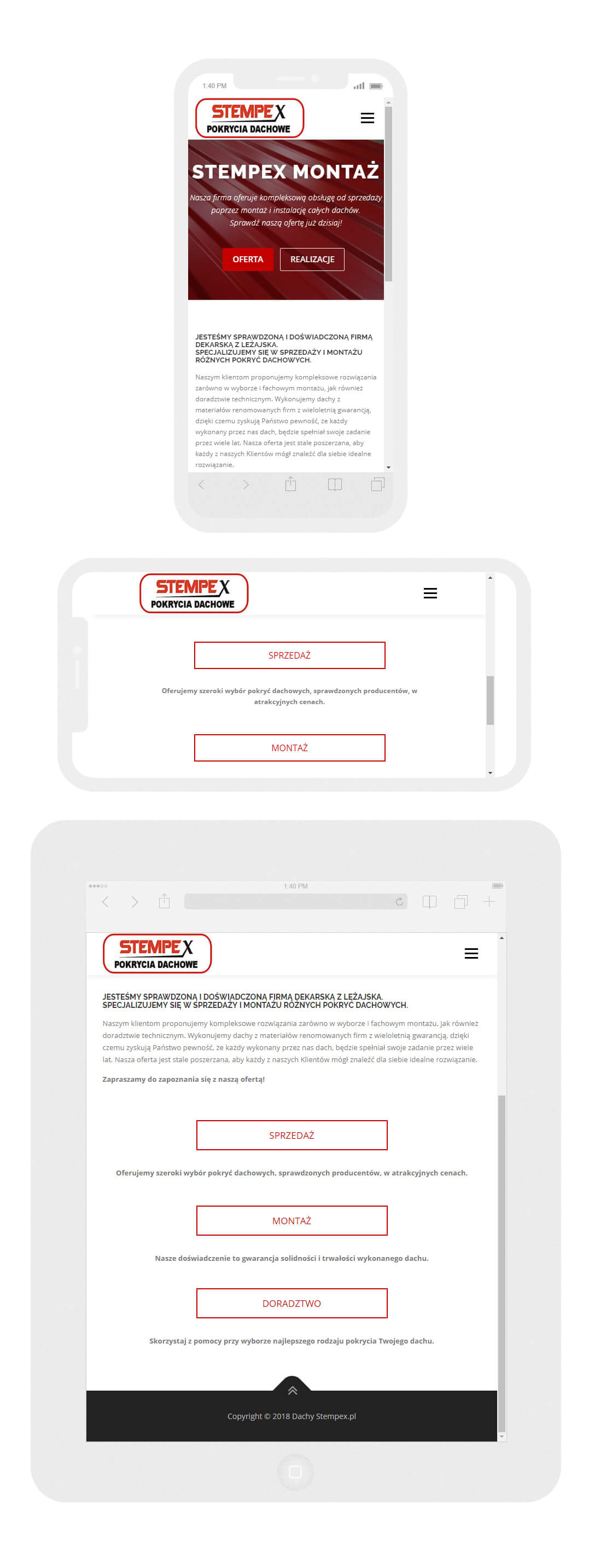 projekt strony internetowej