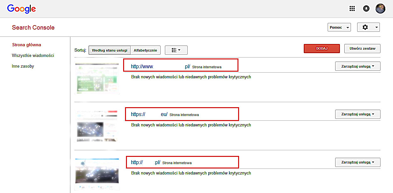 dodawanie użytkownika do search console 1