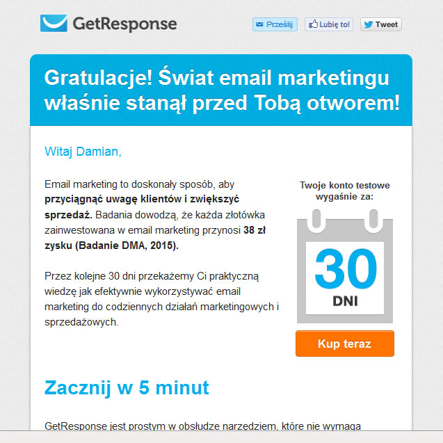 Rejestracja w GetResponse