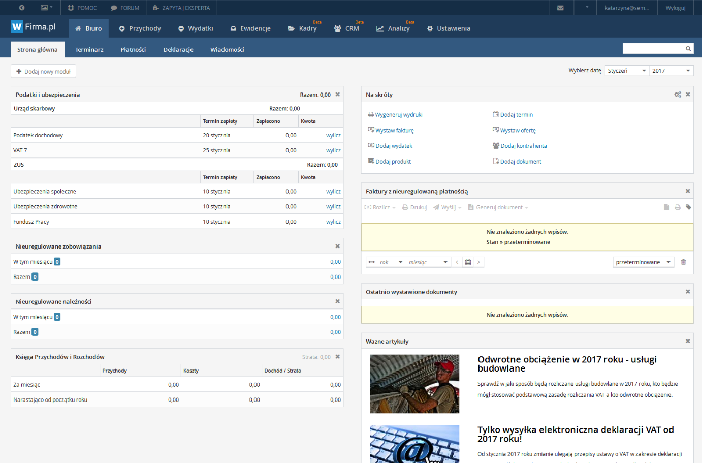 księgowość online - panel klienta